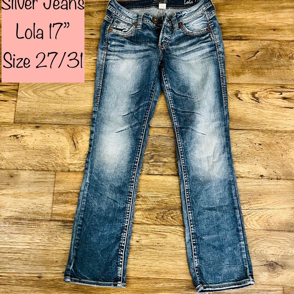 Silver Jeans Lola 17” size 27/31